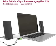 Kompiuterio kolonėlės Hama E 80 Active Pc Garsiakalbiai, Juodi