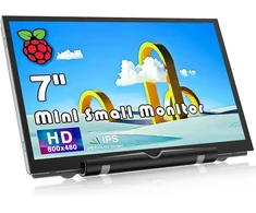 Hamtysan Raspberry Pi ekranas, 7 colių mini monitorius 800 x 480 Hdmi ekranas mažas Ips Lcd nešiojamas monitorius, skirtas Raspberry Pi 4/3/2/zero/b/b+ Win10/8/7 (be lietimo)