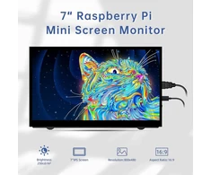 Hamtysan Raspberry Pi ekranas, 7 colių mini monitorius 800 x 480 Hdmi ekranas mažas Ips Lcd nešiojamas monitorius, skirtas Raspberry Pi 4/3/2/zero/b/b+ Win10/8/7 (be lietimo)