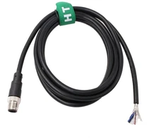 Hangton M12 A-code 4 kontaktų aviacinis jutiklio kodavimo įrenginio maitinimo kabelis į pliką laidą, skirtas pramoninės kontrolės automatikos įrangos tinklo įrenginiui Canope Io-link Profibus 2m
