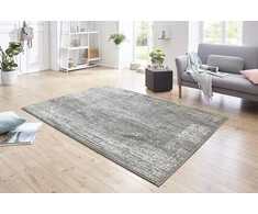 Hanse Home Elysium kilimas – sendinto stiliaus trumpo plauko modernaus vintažinio dizaino kilimai valgomajam, svetainei, vaikų kambariui, prieškambariui, miegamajam, virtuvei – pilka kreminė 80 x 150 cm