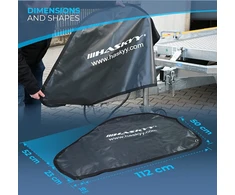 Haskyy Priekabos grąžulo uždangalas 130 x 75 cm Xxxl, pagamintas iš sunkvežimio tento, atsparus vandeniui, universalus grąžulo apsauginis uždangalas