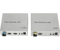 Hdmi per šviesolaidinį ilgintuvą, profesionalus optinis 20 km 4k 60 hz kvm siųstuvas-imtuvas žaidimų konsolėms, kompiuteriams, monitoriams ir televizoriams (eu kištukas)