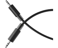 Hdsupply aux kabelis, 1.50 m jack kabelis, audio 3.5 mm jack stereo 3-pin audio kabelis ausinėms, soundbar'ui, televizoriui, automobiliui, radijui, juodas
