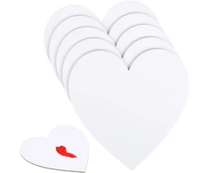 Healifty 5 x širdies formos drobės panelės tapybai piešimui namų dekoracijoms 15x15cm