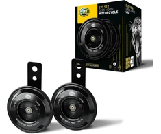 Hella Motorcycle Horn 12 V – Essential Horn S70 Set – 108 Db(a) – Dažnių diapazonas: 380/480hz – Žemas/aukštas – Elektrinis – Kiekis: 2-3al 012 588-011
