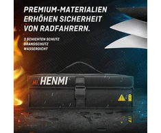 Henmi Ebike akumuliatoriaus krepšys, 1000 °c ugniai atsparus saugiam laikymui, transportavimui, įkrovimui, 41 x 13 x 12 cm