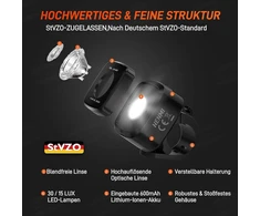 Henmi Led dviračio priekinis žibintas, Stvzo patvirtintas dviračio apšvietimas, Usb įkraunamas dviračio priekinis žibintas, Ipx5 atspari vandeniui dviračio lempa (su/be dviračio atšvaitų)