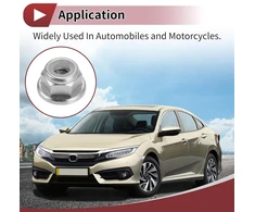 Heroffix M4 automobilinių flanšinių veržlių rinkinys, 5 vnt., aliuminio lydinio, plastikiniai guminiai žiedai, plokščios šešiabriaunės fiksavimo flanšinės veržlės, neslystančios fiksavimo flanšinės sidabro spalvos guminiai žiedai automobiliams ir motocikl