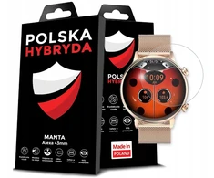 Hibridinis apsauginis stiklas, skirtas išmaniajam laikrodžiui Manta Alexa 43mm