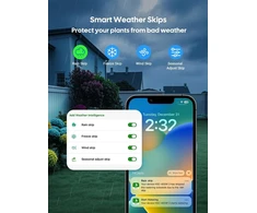 Hioazo Wifi drėkinimo kompiuteris su programėlės valdymu, 4 zonų išmanusis purkštuvų valdymas - 16 drėkinimo programų, apsauga nuo vandens poveikio sodo laistymui, šiltnamiams ir vejai, Hsc-400w