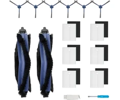 Hiyoung priedai, skirti Eufy G50/g50 Hybrid/l60/l60 Ses/l60 Hybrid/l60 Hybrid Ses/l50/l50 Ses su 2 pagrindiniais šepečiais, 6 šoniniais šepečiais, 6 filtrais (su kempine), atsarginės dalys, 14 vnt.