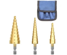 Hocansen 3 dalių pakopinis grąžtas Hss spiralinis griovelis pakopinis grąžtas metalui šešiakampis kūginis grąžtas su skale medienos plastikui gręžti (3-12 mm, 4-12 mm/20 Mm/jt-zt)