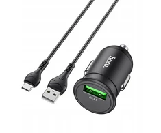 Hoco automobilinis įkroviklis Usb Qc3.0 18w su C tipo kabeliu