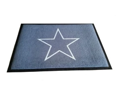 Hogaca prabangus durų kilimėlis 60 x 40 cm, sunkus, aukščiausios kokybės, 650 g, pagamintas Vokietijoje, tamsiai pilkas, su žvaigždžių kontūrais