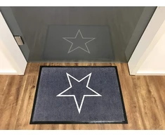 Hogaca prabangus durų kilimėlis 60 x 40 cm, sunkus, aukščiausios kokybės, 650 g, pagamintas Vokietijoje, tamsiai pilkas, su žvaigždžių kontūrais