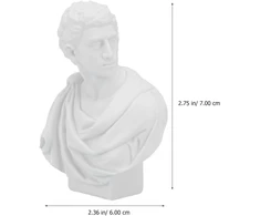 Housoutil mini gipso statulėlės, 10 vienetų pakuotė graikų mitologijos mini biustų statulos, mažas graikiškas gipso biustas, pagamintas iš dervos, skirtas stalo dekoravimui biure