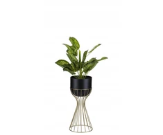 Howhomely Modernus metalinis stovas gėlėms 46 cm, juodas/auksinis, Loft stilius