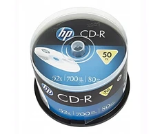 Hp Cd-r diskai 52x 700 Mb cake pakuotėje, 50 vnt.