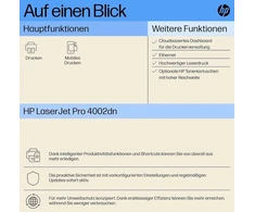Hp Laserjet Pro 4002dn Lazerinis spausdintuvas