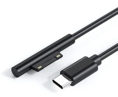 Hsupez Usb-c įkrovimo laidas, 15 V jungtis į Usb-c laidą, suderinamas su Surface Pro 3/4/5/6, Surface Nešiojamas kompiuteris/laptop 2, Surface Book 1/2, Surface 3/go/studio (1,8 m)