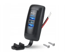 HTC Lxg560 montuojamas Usb-a x2 + Usb-c įkroviklis jachtai, valčiai, automobiliui 12v 24v