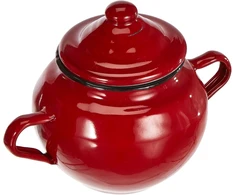 Ibili cukrinė Roja su dangteliu, 0,5 l, emaliuotas plienas, raudona, 10 x 10 x 20 cm