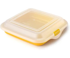 Ibili - sumuštinių, sūrio, dešrelių laikiklis, 14.5 x 3.6 cm, be Bpa plastiko, daugkartinis, geltonas