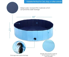 Icelus 120 x 30 cm šunų baseinas, sulankstomas šunų irklavimo baseinas, plaukimo baseinas, katėms, šunų vonia, baseinas šunims, katėms, pvc, neslystanti naminių gyvūnėlių vonia