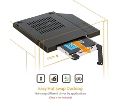 Icy Dock sata hot swap mobilusis dėklas 2.5 colio (6.4 cm) ssd/hdd - notebook ultra slim odd tougharmor mb411spo-2b
