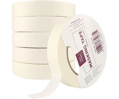 Idea Home - 6 vnt. maskavimo juosta, plotis 24 mm, ilgis 50 m, 6 vnt. dažymo juosta, dažytojo maskavimo juosta, juosta dažymo darbams, neutrali