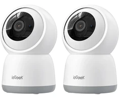 Iegeek 2k vidaus stebėjimo kamera, 2.4g/5ghz wlan kamera, auklės stebėjimo kamera, 15 m naktinis matymas, judesio aptikimas, automobilio sekimas, vieno paspaudimo patruliavimas, dvipusis garsas (balta 2)