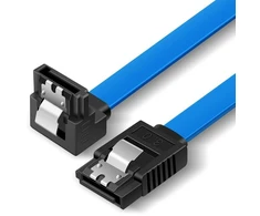 Ieron Sata kabelis 6gbps Sata 3 (0.5m) L formos 7 kontaktų Sata Iii kabelis su fiksavimo mechanizmu Hdd / Ssd duomenims standiesiems diskams, Sata Hdd/ssd, Cd ir Dvd įrenginiams, Sata I ir Ii, 20 colių, mėlynas