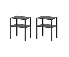 Ikea 2 vnt. Knarrevik naktinis staliukas - juodas 37x28 cm