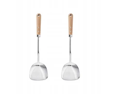 Ikea Vardagen lopetėlė wokui, nerūdijantis plienas/bukas, 36 cm