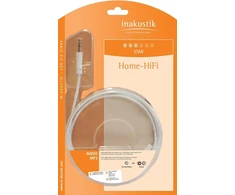 Inakustik 003100005 Star Jack adapteris 3,5 mm lizdas į 2 x Rca skirtas išmaniesiems telefonams, planšetiniams kompiuteriams ar kompiuteriams prijungti prie hifi stiprintuvo 0,5 m baltas ekranas nuo išorinių trukdžių