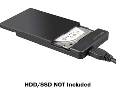 Kietasis diskas Inateck usb 3.0 hdd sata išorinis standžiojo disko dėklas, tinkamas 9,5 mm 7 mm 2,5 colio sata hdd ir ssd, be įrankių (fe2004)