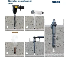 Index Fixing Systems Mta – 100 ankerių pakuotė, vyriški, skirti didelėms apkrovoms (cinkuoti, Am08115)