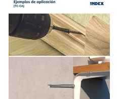 Index Fixing Systems Tc-ca – 100 vnt. varžtų rinkinys su įsukamu ir įleidžiamu galvos dangos sluoksniu (poliamidas 6.6), Tcca08140