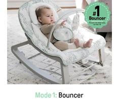 Ingenuity, Keep Cozy 3 in 1 Grow with Me Rocker Weaver su vibracijomis, 2 atlošimo pozicijos ir 3 supimo funkcijos, įvairiaspalvis
