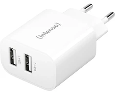 Intenso maitinimo adapteris W24aa Usb-a įkroviklis su 2 Usb-a prievadais, 24 W, baltas