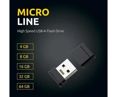 Intenso Micro Line 4gb Usb atmintinė, juoda
