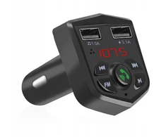 Automagnetola Interlook Bluetooth Fm transmiteris Usb įkroviklis voltmetras