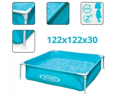Intex Stačiakampio formos karkasinis baseinas 122x122x30 cm pramogoms lauke