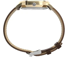 Invicta Timex Waterbury vyriškas laikrodis 40mm rudos odos apyranke