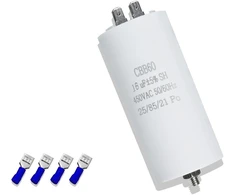Iruihoo Cbb60 variklio kondensatorius 16µf, 450v kondensatorius 50/60hz paleidimo kondensatorius 16uf variklio darbinis kondensatorius kištukas M8 elektriniam varikliui