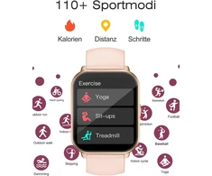 Išmanusis laikrodis moterims ir vyrams su bluetooth telefono funkcija, 1.85 colio hd ekranas, fitneso seklys, išmanusis fitneso laikrodis su pedometru, 110+ sporto režimų, širdies ritmo ir miego stebėjimas, suderinamas su ios ir android