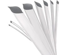 Isolatech termokembančioji mova, parduodama metrais, balta, be klijų, skersmuo 4.5 mm, 1 metras, susitraukimo santykis 3:1, polietileno rinkinys kabelių izoliavimui, litavimo jungtys, nepažymėta, atspari uv spinduliams