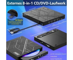 Išorinis Agptek Cd/dvd įrenginys Usb 3.0, 4x Usb, 2x kortelių skaitytuvas