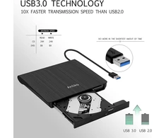 Išorinis Usb 3.0 Dvd/cd įrašymo įrenginys su kortelių skaitytuvu